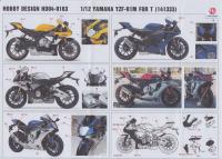 1:12 Yamaha YZF-R1M Decals Sheet (inc Carbon Fibre)