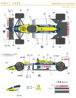 1:20 Williams Honda FW11 1986 Decals (Tamiya)