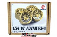 1:24 16" Advan RZ-II Resin Wheels