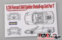 1:24 Ferrari 360 Spider Detail-up Set For Tamiya (PE+Resin)