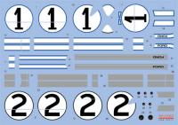 1:24 Ford GT40 1966 Le Mans #1 and #2 Decals for Fujimi