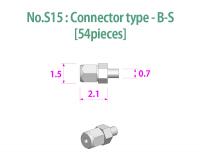 Metal Rivets Series No.S15 : Connector type-B-S (54 pieces)