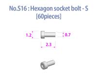 Metal Rivets Series No.S16 : Hexagon socket bolt-S (60 pieces)