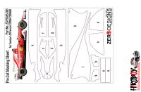 Pre-Cut Masking Sheet for Tamiya Scuderia Ferrari SF70H (20068)