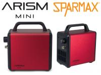 Sparmax ARISM Mini Kit (Burgundy Red Compressor, Sparmax MAX-4 Airbrush and Cleaning Pot)