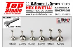 0.9mm Hex Rivets (A) Metal