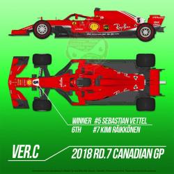 1:12 Ferrari SF71H Ver. C Rd.7 Canadian GP Winner
