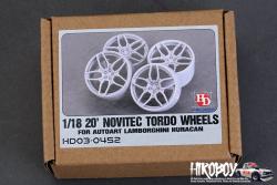 1:18 20" Novitec Tordo Wheels for Lamborghini Huracan (for Autoart)
