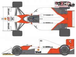 1:20 McLaren MP4/5B 1990 Sponsor Decal Set (for Tamiya)