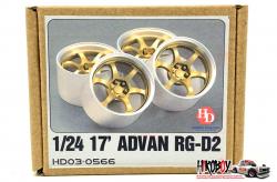 1:24 17" Advan RG-D2 Resin Wheels