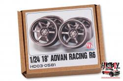 1:24 18" Advan Racing R6 Resin Wheels