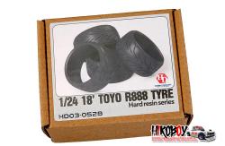 1:24 18" Toyo R888 Tyres (4) Hard Resin Version