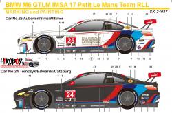 1:24 BMW M6 GTLM IMSA 17 Team RLL Decals (Platz)