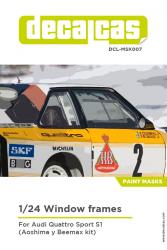 1:24 Audi Quattro Sport S1 Window Masks (Beemax)