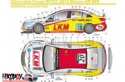 1:24 Chevrolet Cruze WTCC 12 Macau GP #20 Decals for (Beemax)