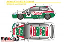 1:24 Honda Civic EG6 Gr.N Castrol Decals