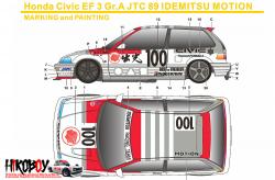 1:24 Honda Civic EF3 Gr.A Idemitsu Motion Decals