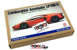 1:24 Lamborghini Aventador LP700-4 Photoetched Detail up Set for Aoshima Photoetched+Resin