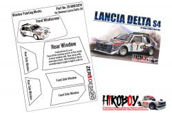 1:24 Lancia Delta S4 Rally Window Painting Masks (Beemax)