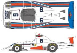 1:24 Martini Porsche 936 Turbo 1978 Le Mans Decals for Tamiya