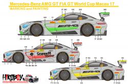 1:24 Mercedes-Benz AMG GT FIA GT World Cup Macau 2017 Decals
