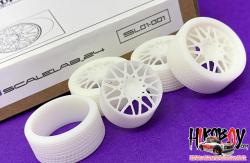1:24 21" Rotiform BLQ Wheels and Resin Tyres