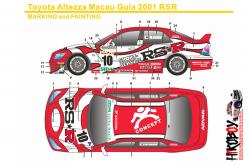 1:24 Toyota Altezza Macau Guia 2001 RSR Decals (Fujimi)