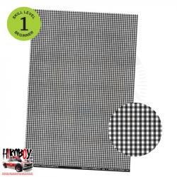 Upholstery Pattern Decals - Plaid pattern (Black & White) Pattern 4