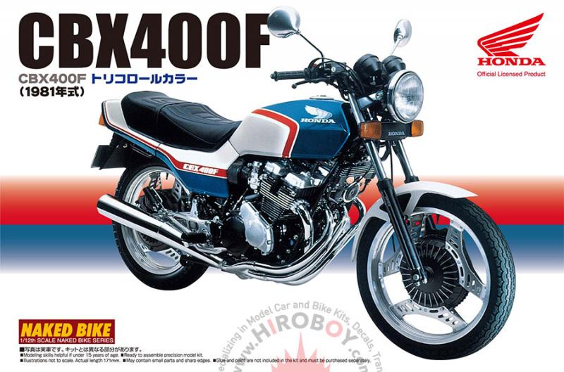 1981 Honda CBX400F II Naked Bike Motorrad 1:12 Model Kit 