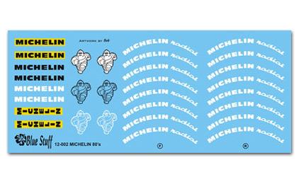 1:12 Michelin 80's Motorcycle Tyre Decals
