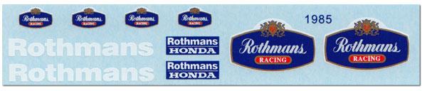 1:12 Rothmans decal for Minichamps 1985 Honda NSR500