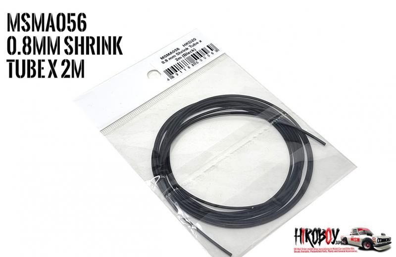 Black Shrink Tube 0.8mm dia x 1m
