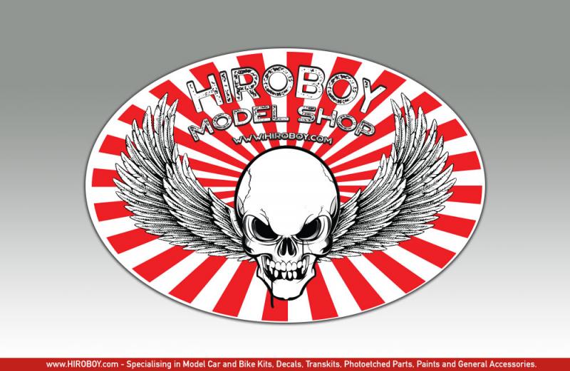 Hiroboy Winged Skull Sticker 100mm