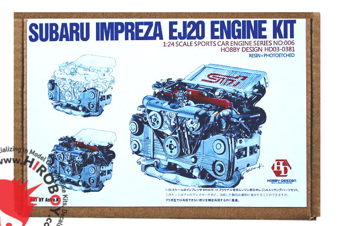 124 Subaru Impreza EJ20 Engine Kit HD030381 Hobby Design