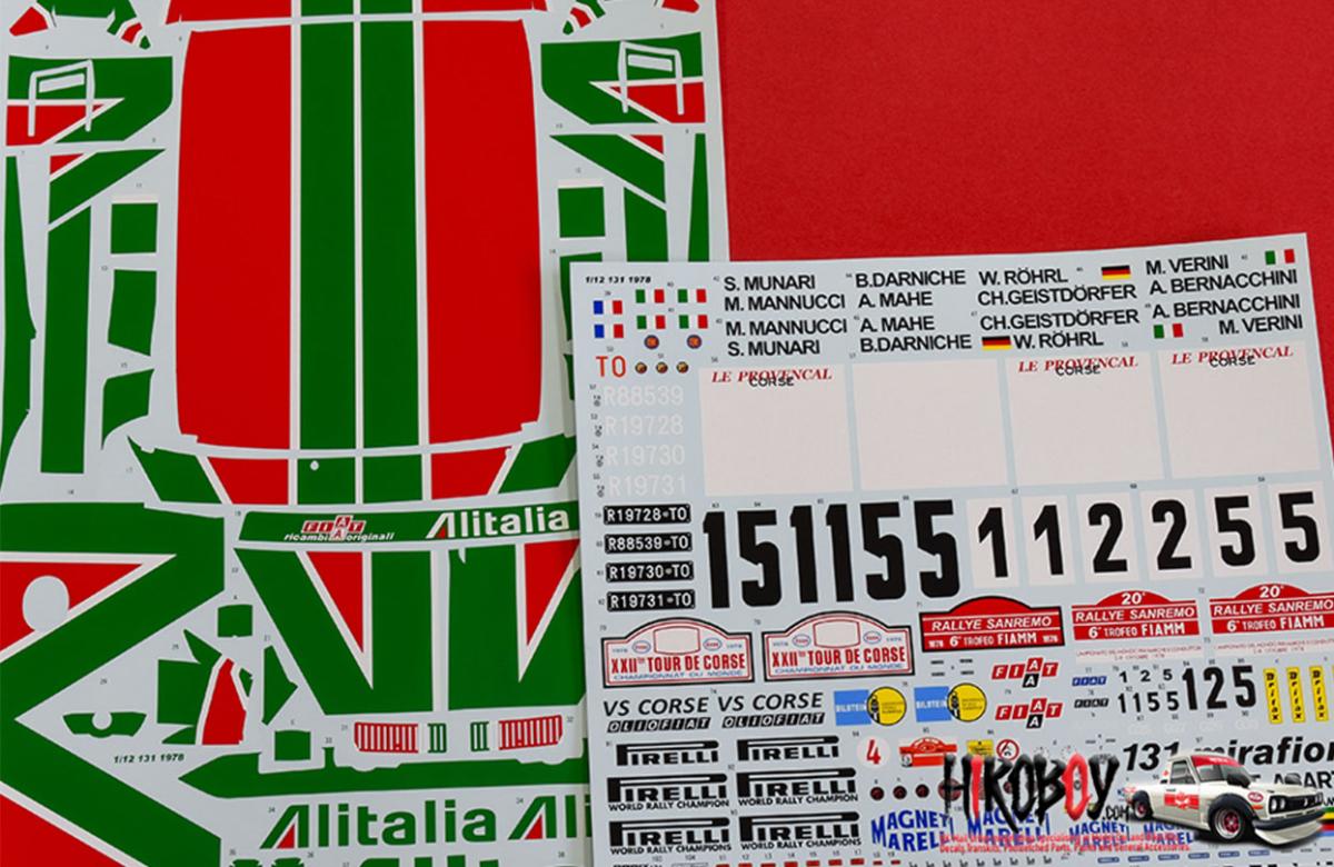 1:12 Fiat 131 Rally - Full Detail Multi Media Kit | MFH K851