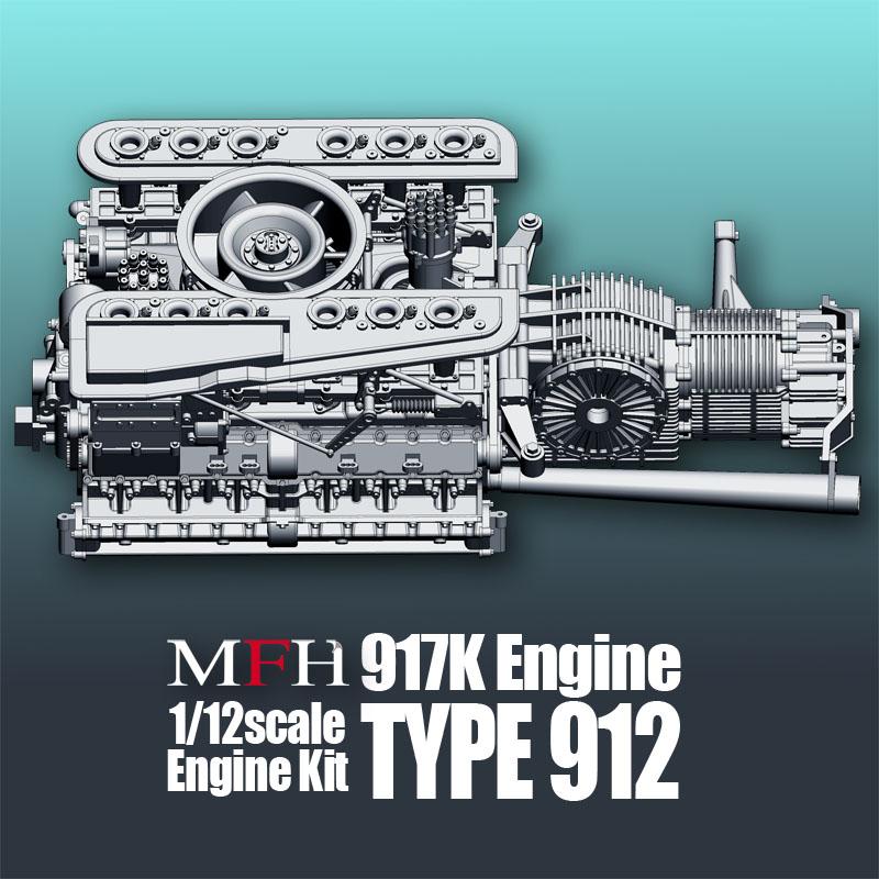 1 12 Porsche 917k Type 912 Engine Kit Mfh Ke006 Model Factory Hiro