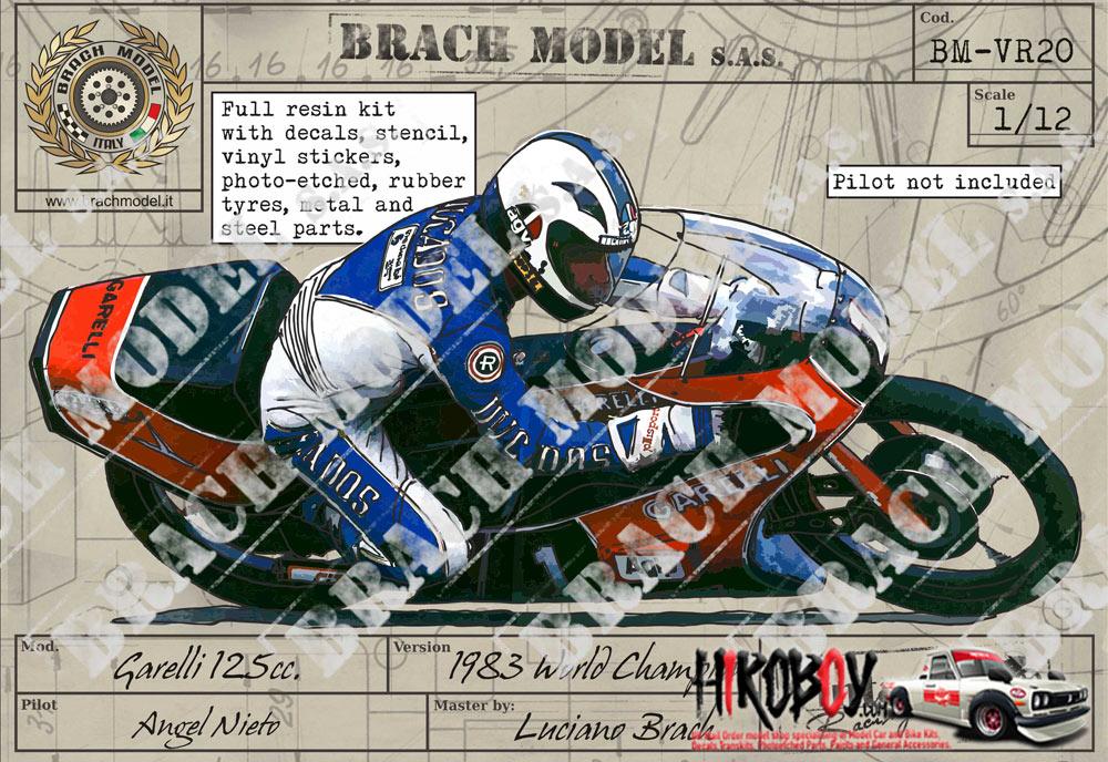 1:12 Garelli 125cc. 1983 World Champion Angel Nieto - Full Resin