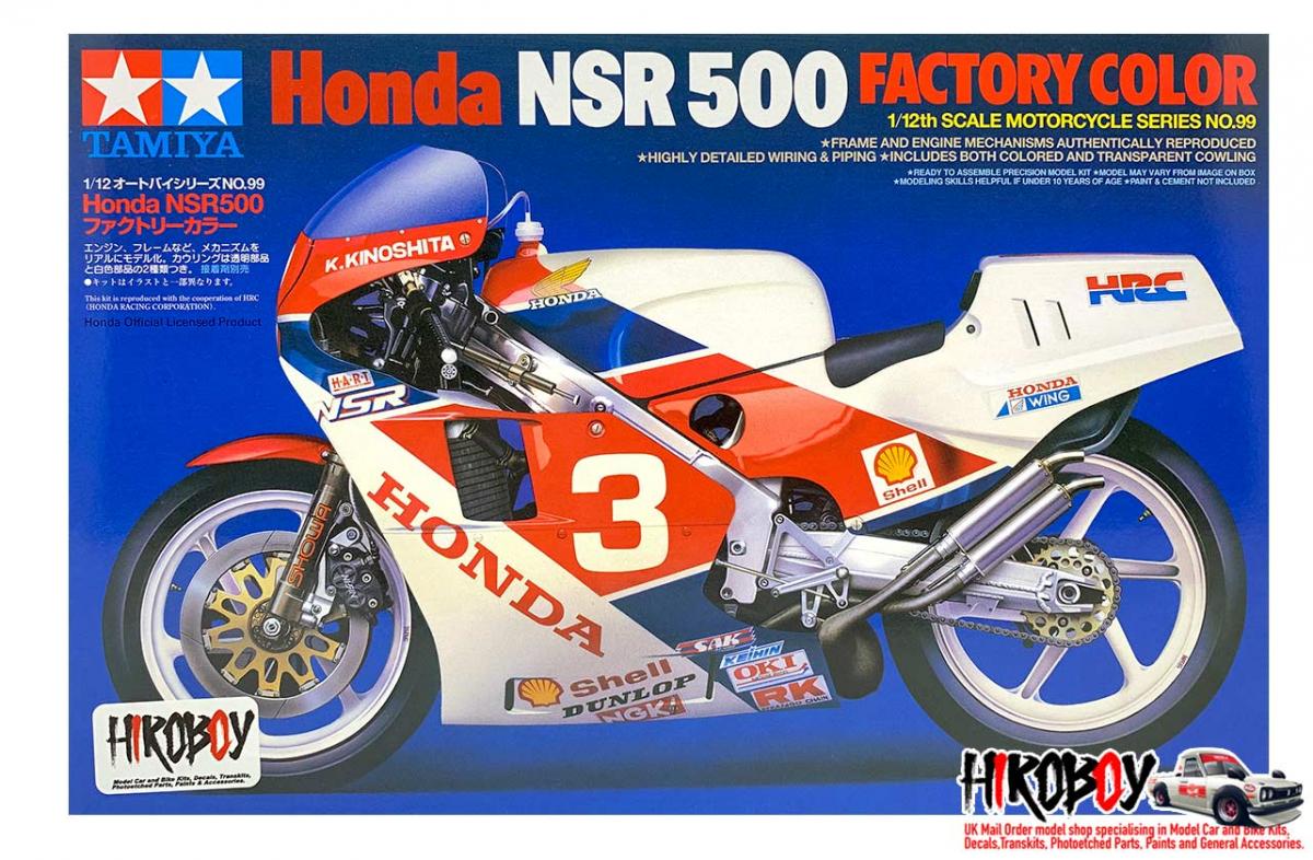 Tamiya 1/12 Motorcycle Series No.99 Honda NSR500 Factory Color Plastic Model 