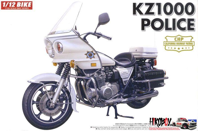 lækage sammensmeltning Eddike 1:12 Kawasaki KZ1000 Police Motorcycle CHP (CHiPs) | AOS-054598 | Aoshima