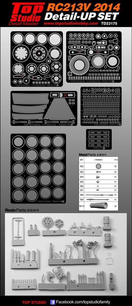 1:12 Honda RC213V 2014 Detail-up Set for Tamiya 14130 1:12 Honda RC213V 2014 Detail-up Set for Tamiya 14130