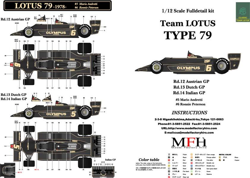 NEWS Missing Decals Stickers "JOHN PLAYER" LOTUS 79 Mario Andretti 1978-1:24