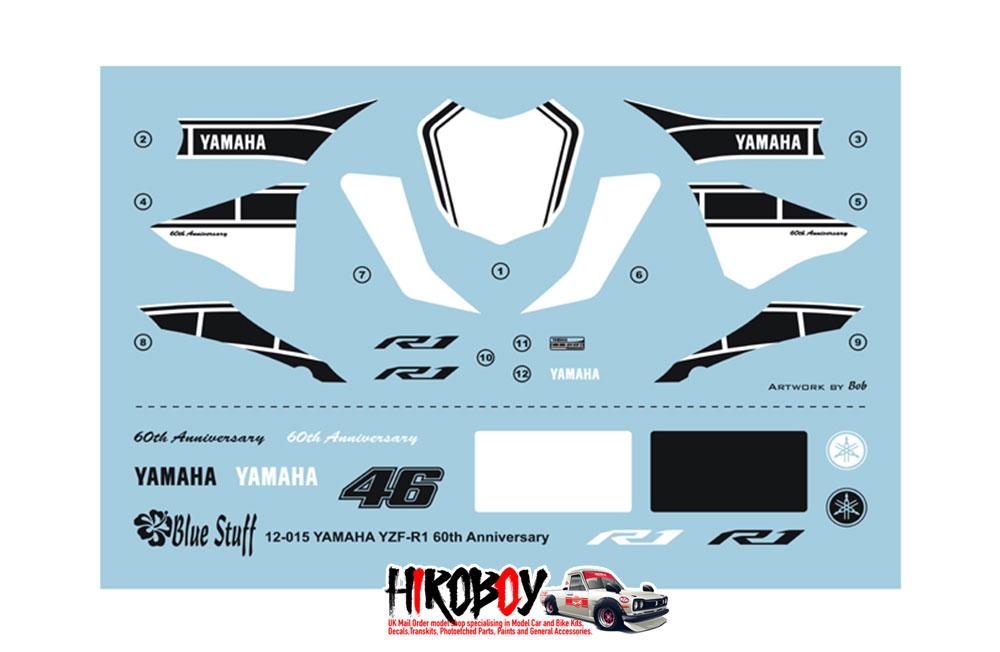 DECALS 1/12 YAMAHA YZF-R1 60th ANNIVERSAIRE BS12-015 