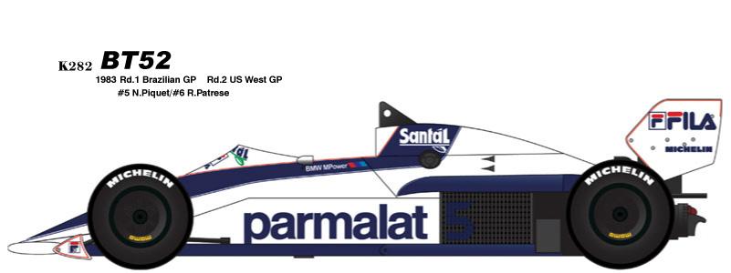 1:20 Brabham BT52 Brazil GP & Long Beach GP Full detail Multi
