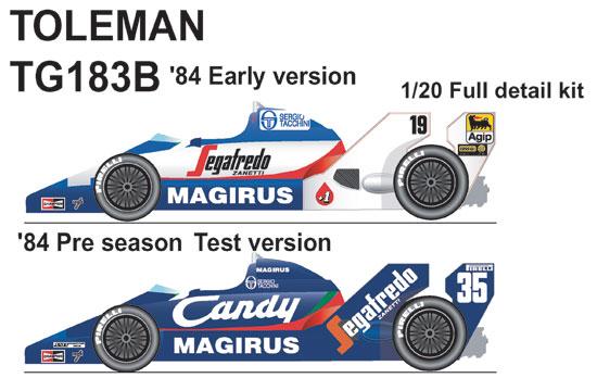 1:20 Toleman TG183B Early version Full detail Multi-Media Model