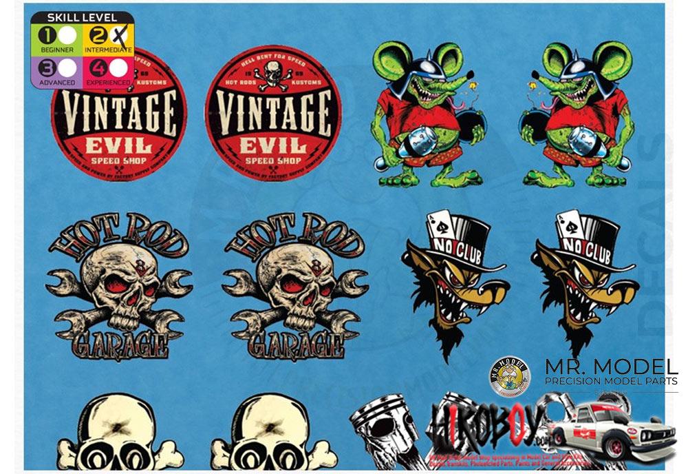 1:24 / 1:25 Hot/Rat Rod Decals 2 | MM01314 | Mr Model