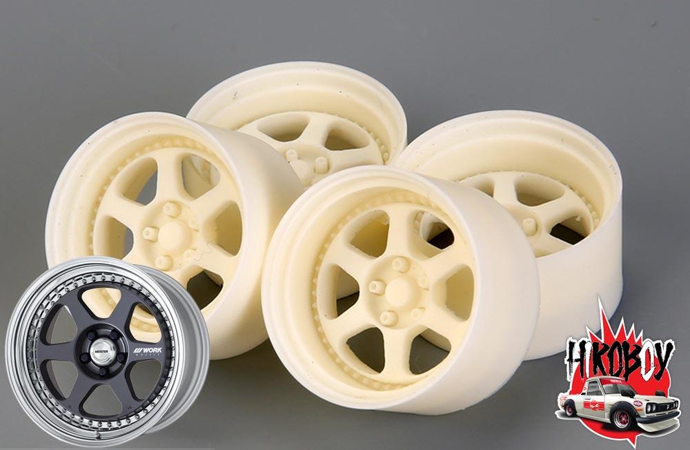 Resin Wheels Hobby Design 1/24 18' Work Meister L1 Wheels for JDM Series 