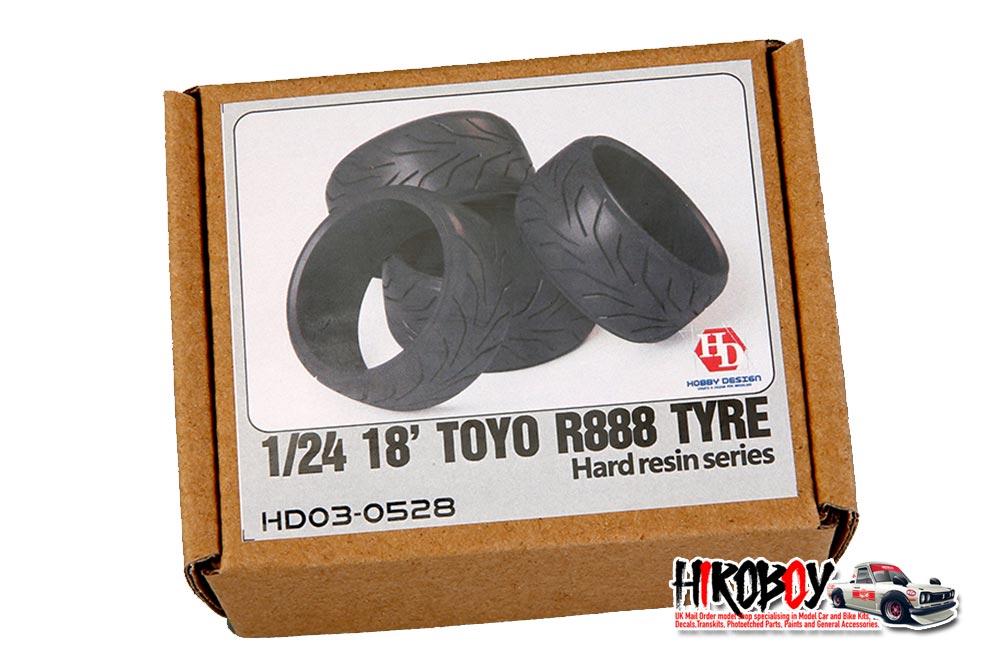 hard resin Hobby Design 1/24 18' R888 Tyres 