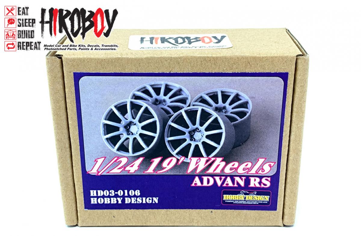 HOBBY DESIGN HD03-0106 1/24 19’ Wheels ADVAN RS-D 