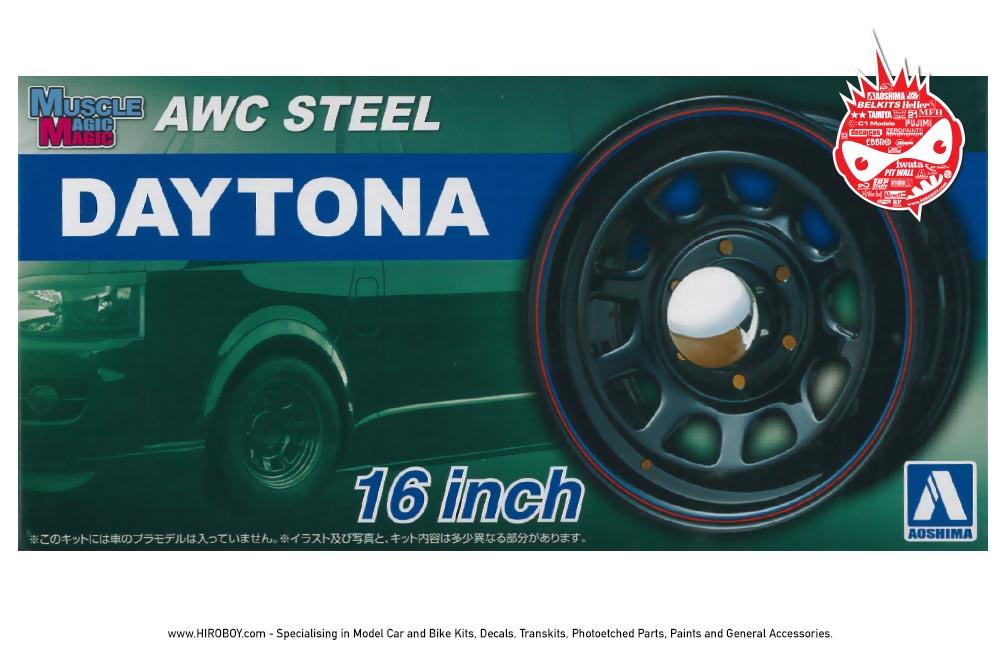 1/24 wheels 16 inch Steels with tires Tamiya Aoshima Hasegawa 