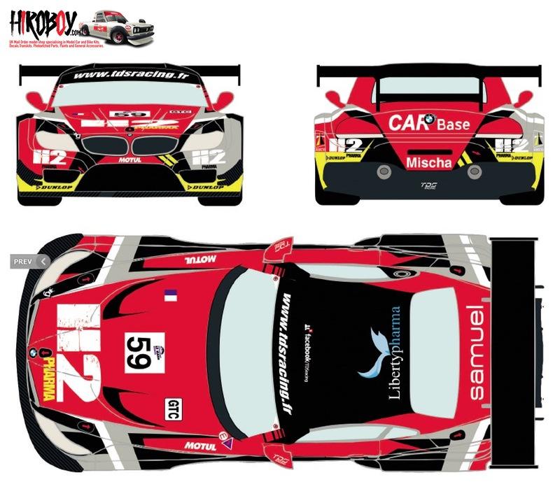 1:24 BMW Z4 GT3 #59 European Le Mans Series 2015 Decals | RDE24-019 ...